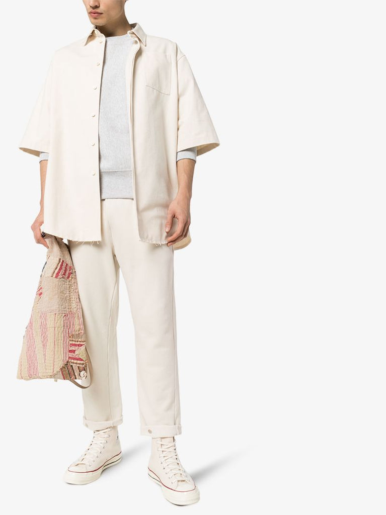Neutral Cotton Track Pants
