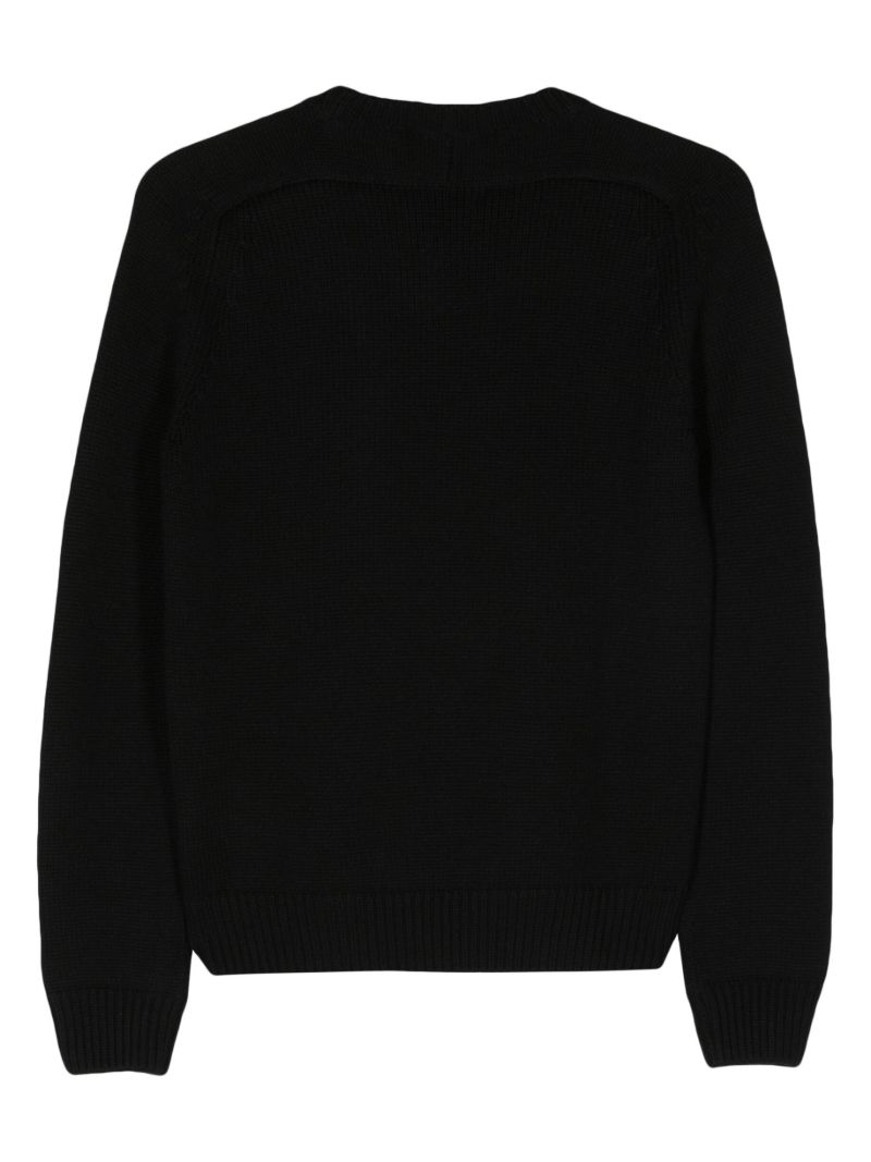 Black Ribbed Cashmere Sweater