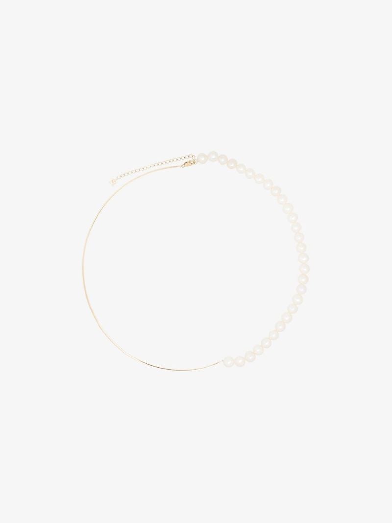 14k Yellow Gold Not Your Mother's Pearl Necklace