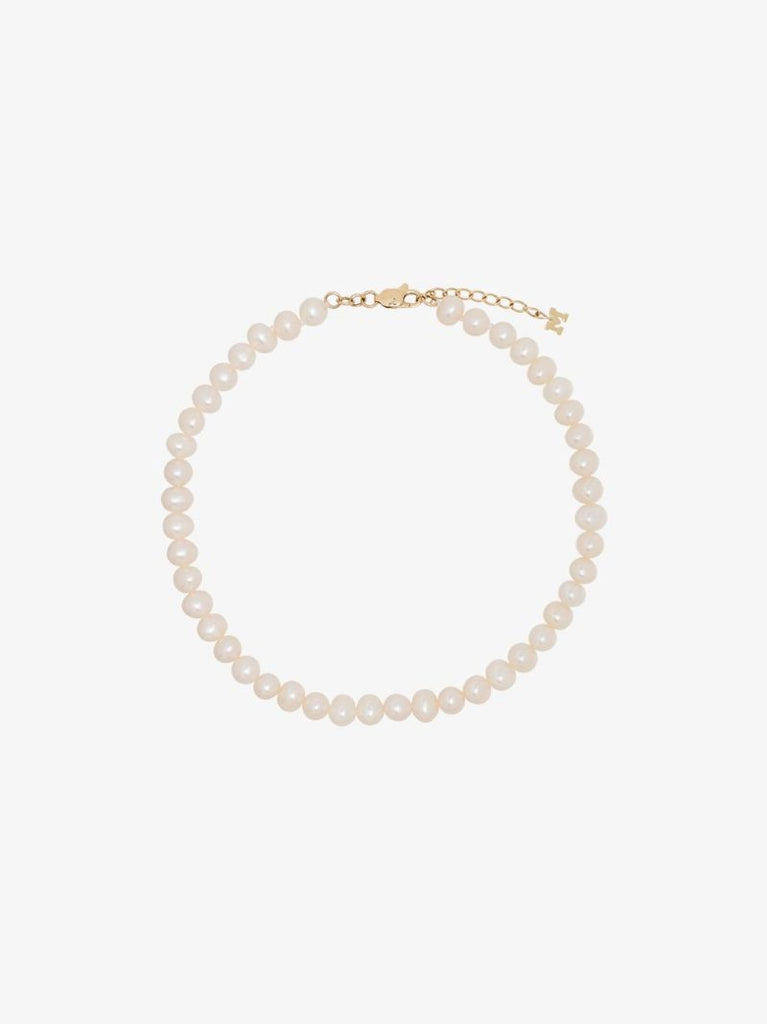 9k Yellow Gold Pearl Anklet