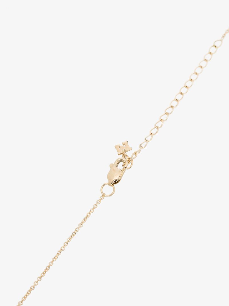 14k Yellow Gold C Pearl Diamond Necklace