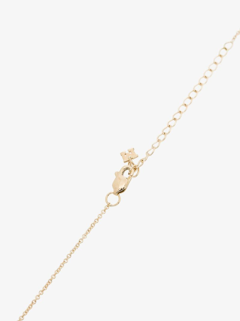 14k Yellow Gold C Pearl Diamond Necklace