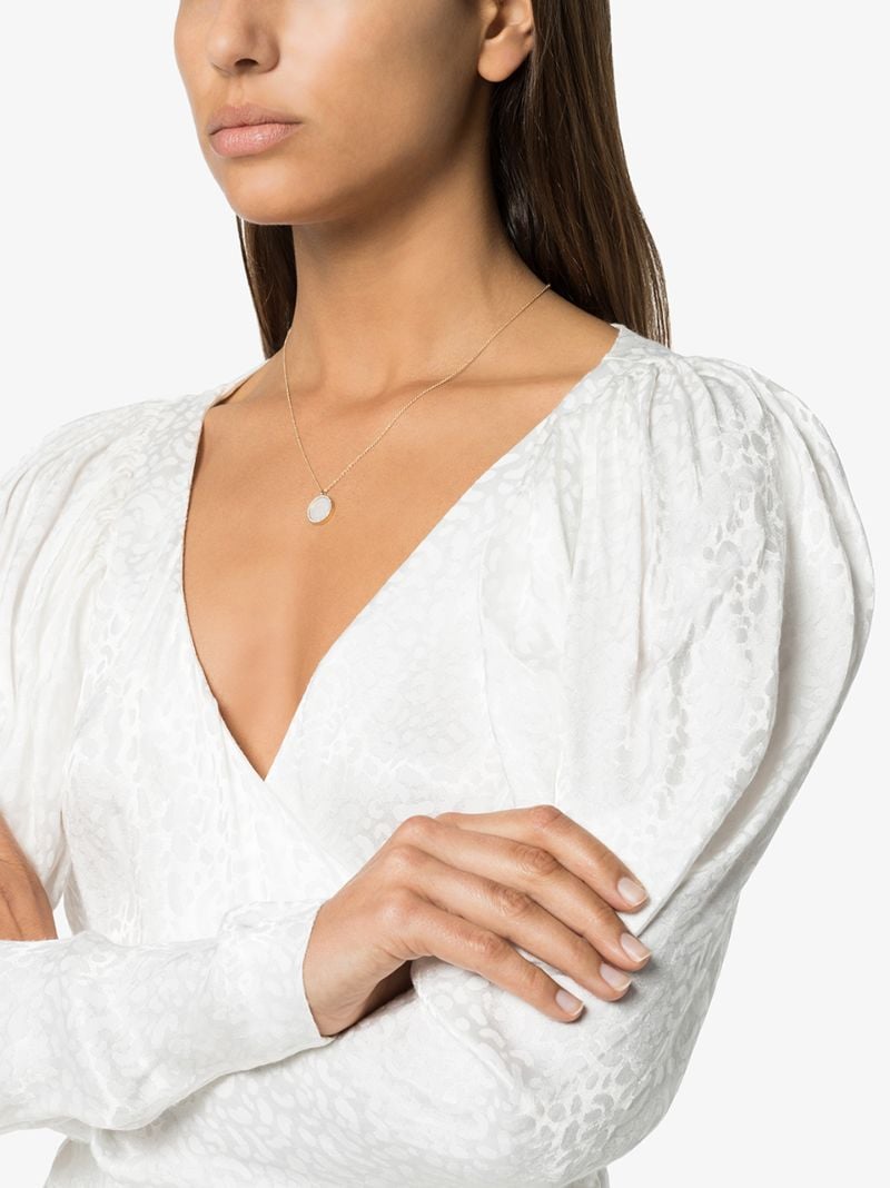 14k Yellow Gold S Pearl Crystal Necklace