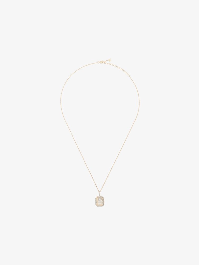 14k Yellow Gold Crystal Frame Y Initial Diamond Necklace