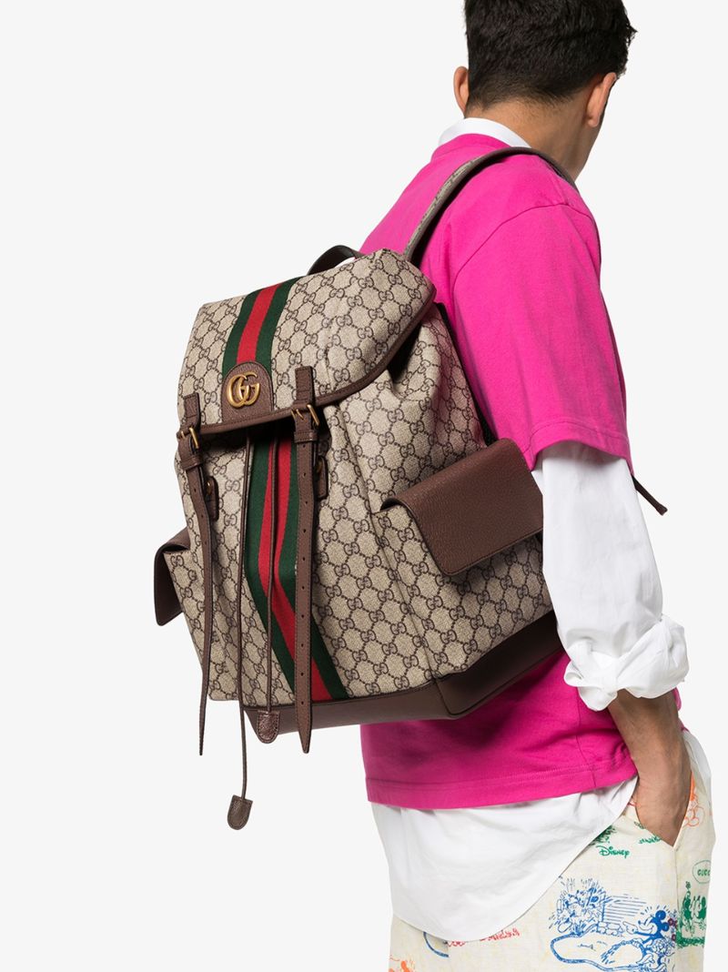 Monogram Pattern Backpack