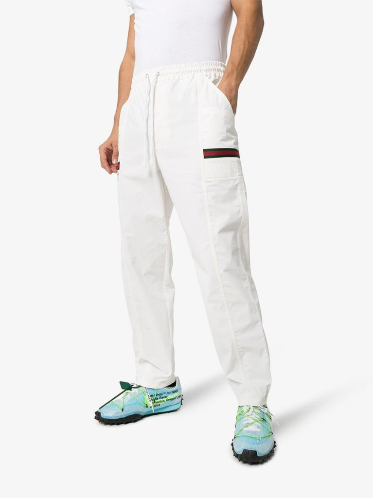 Web Stripe Cotton Sweatpants