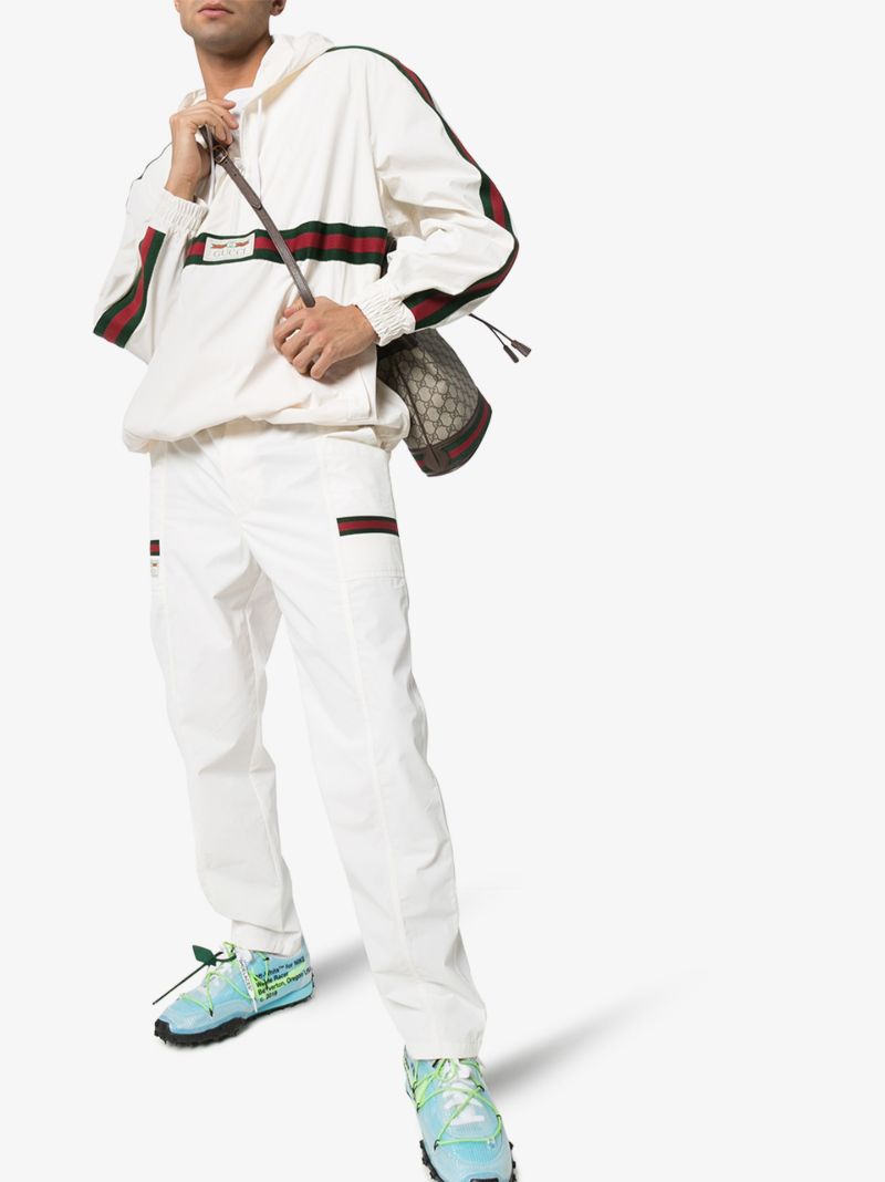 Web Stripe Cotton Sweatpants