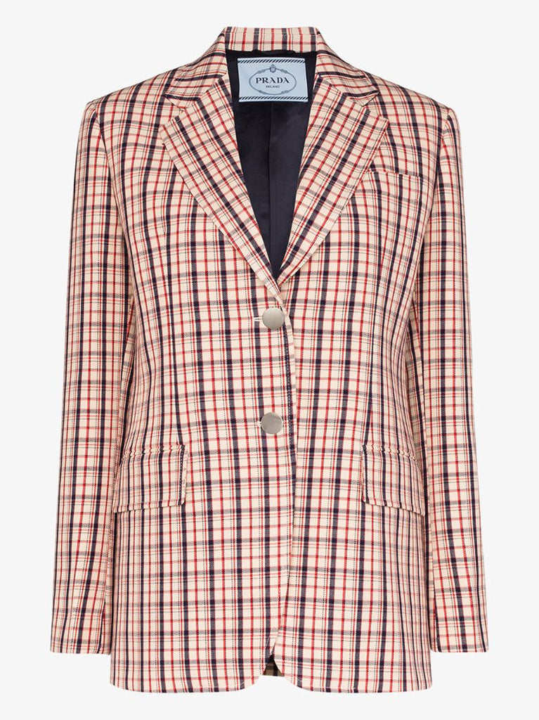 Micro Check Wool Blazer