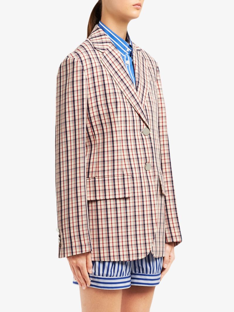 Micro Check Wool Blazer