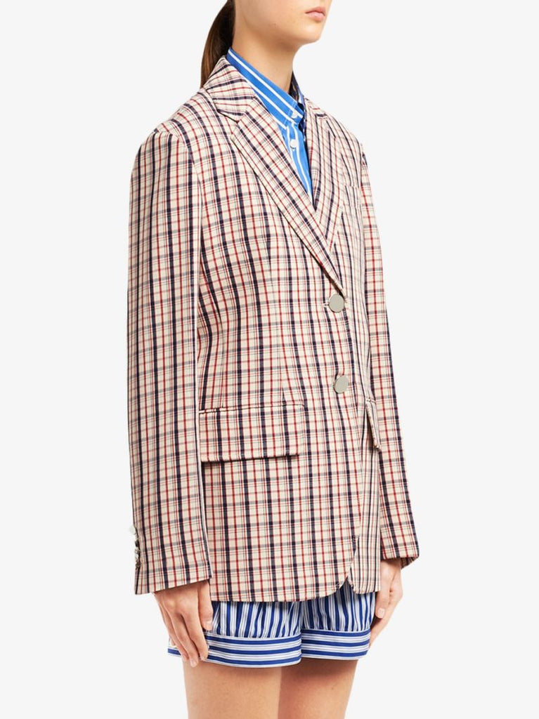 Micro Check Wool Blazer
