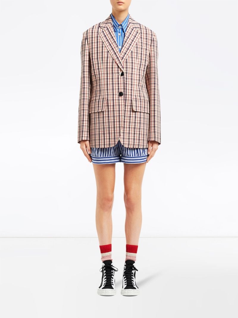 Micro Check Wool Blazer