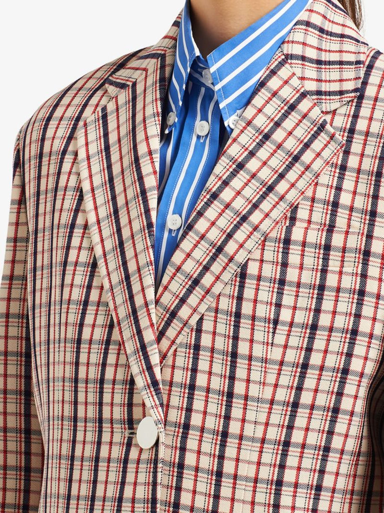 Micro Check Wool Blazer