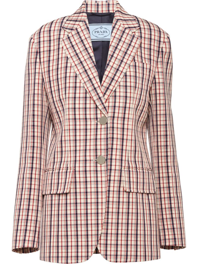 Micro Check Wool Blazer