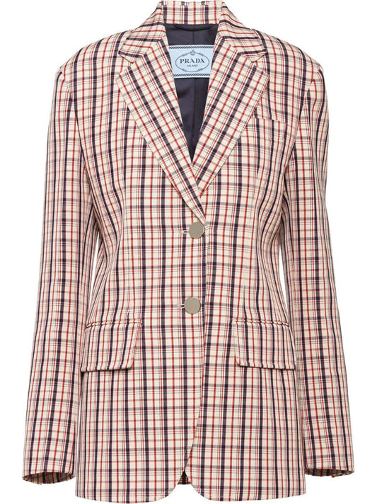 Micro Check Wool Blazer