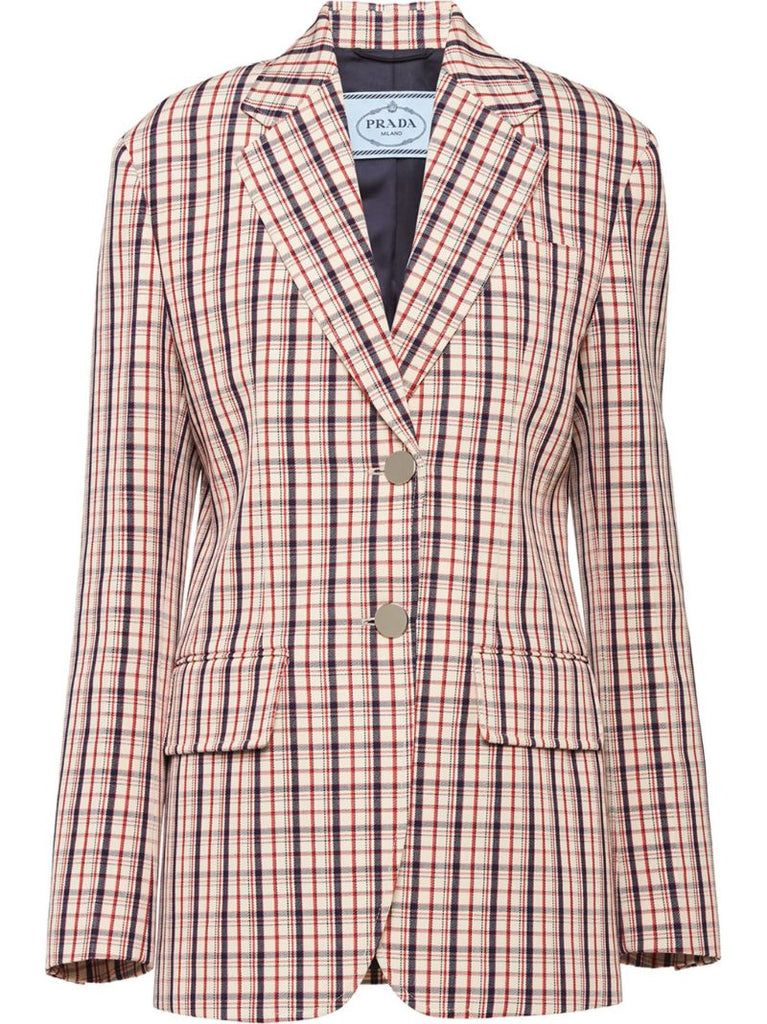 Micro Check Wool Blazer