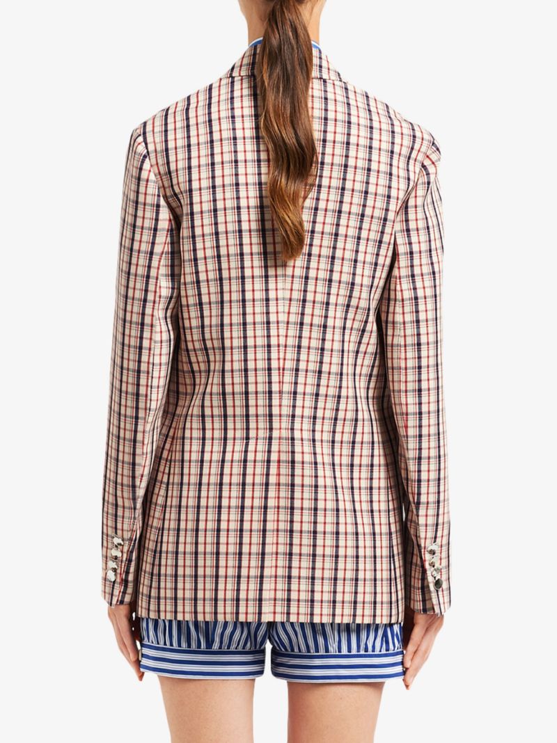 Micro Check Wool Blazer