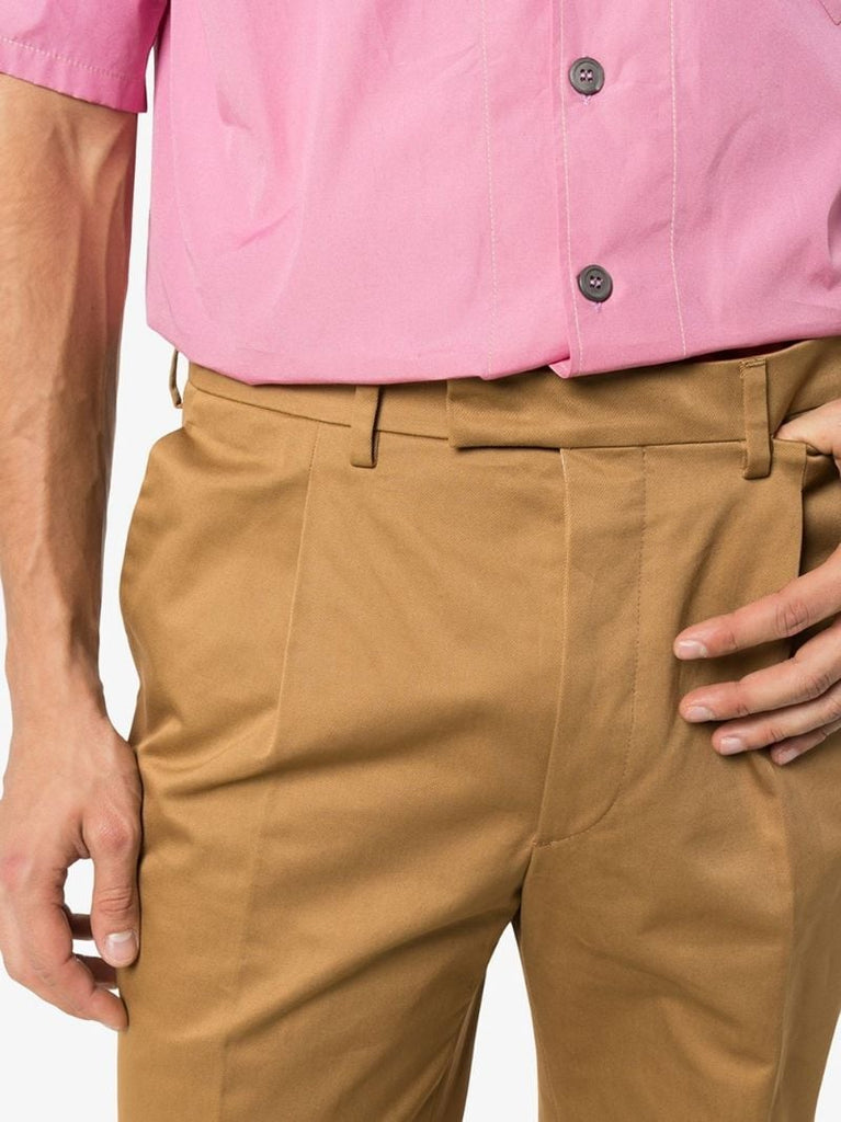 Pleated Cotton Trousers