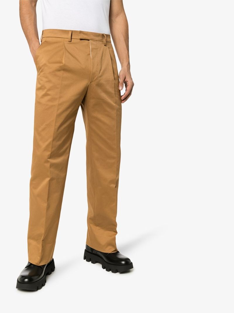 Pleated Cotton Trousers