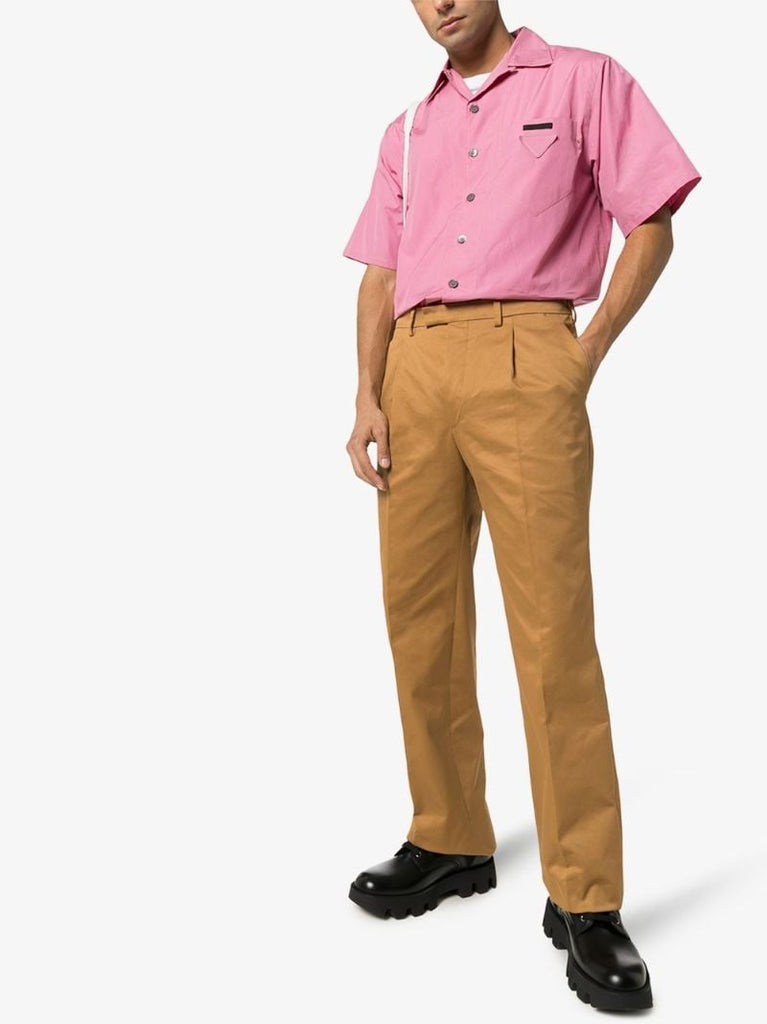 Pleated Cotton Trousers