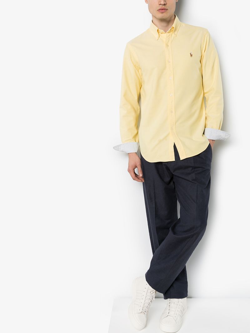 Logo Embroidered Cotton Shirt