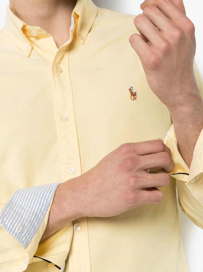 Logo Embroidered Cotton Shirt