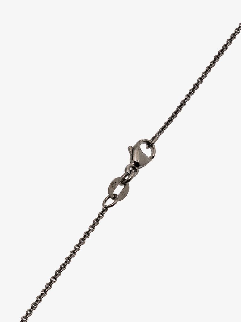 18k White Gold Diamond Frame Geode Necklace