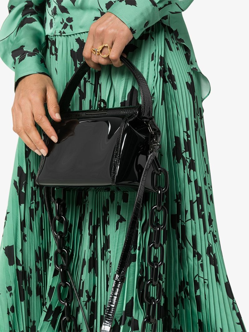 Leaf Print Midi Shirt Dress