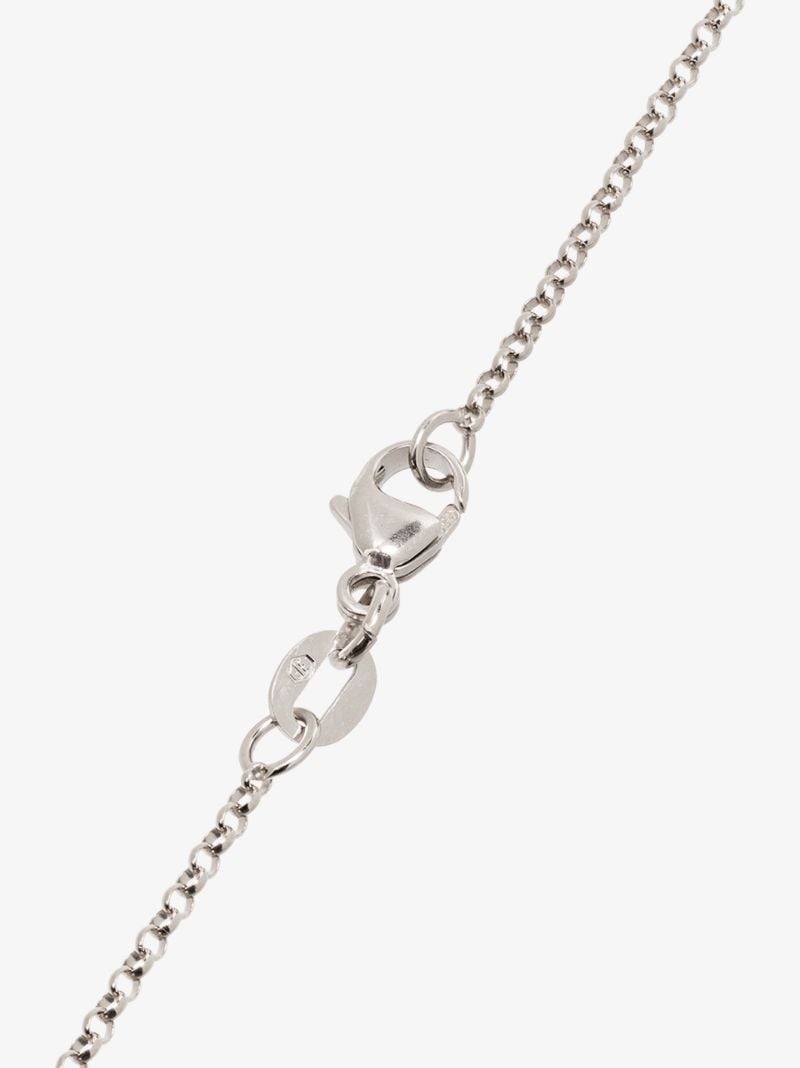18k White Gold Aquamarine Diamond Pendant Necklace