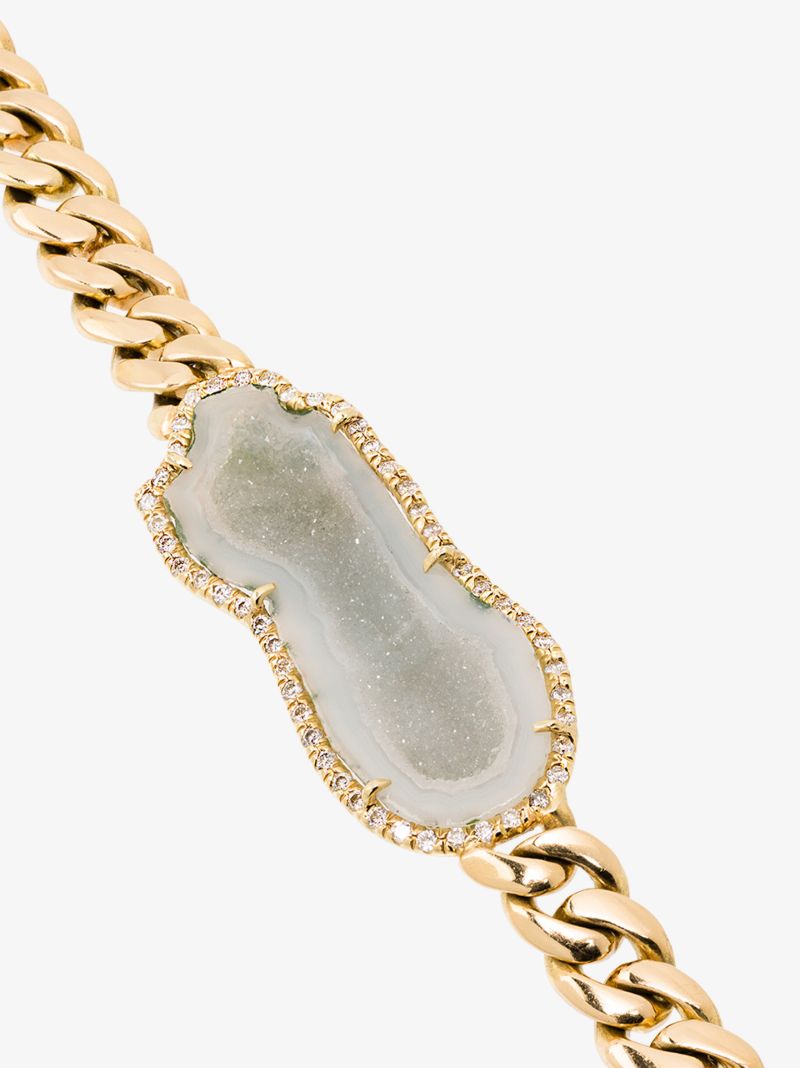 18k Yellow Gold Diamond Geode Bracelet