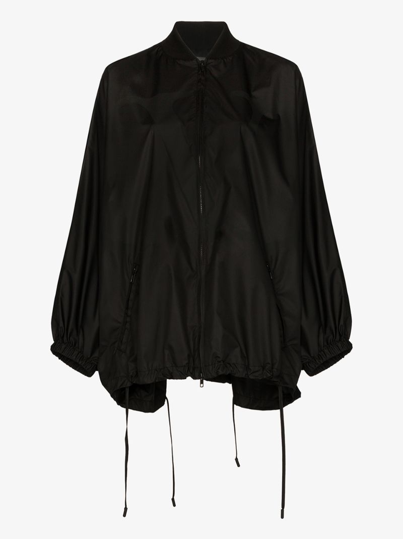 Black Shell Batwing Raincoat