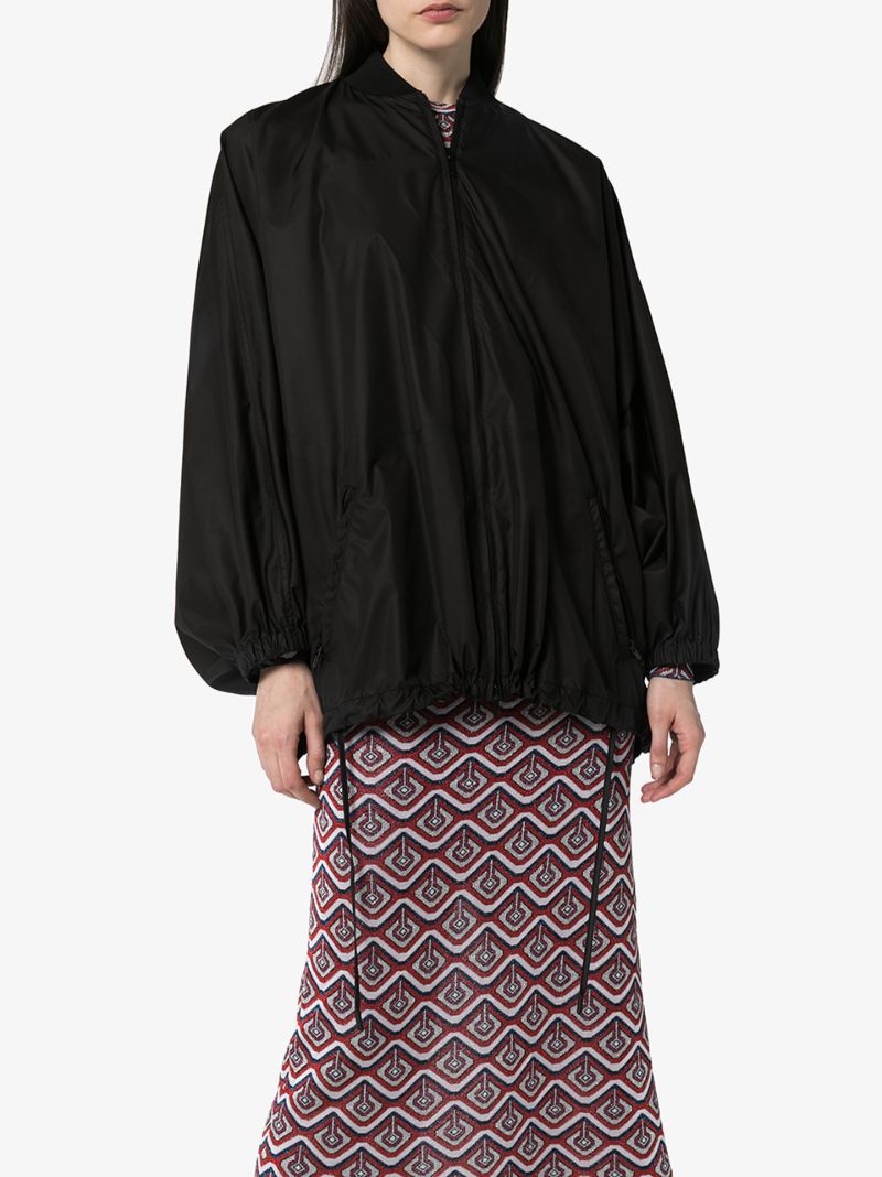 Black Shell Batwing Raincoat
