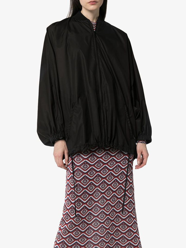 Black Shell Batwing Raincoat