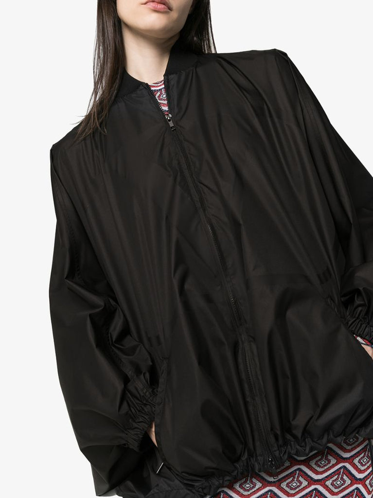 Black Shell Batwing Raincoat