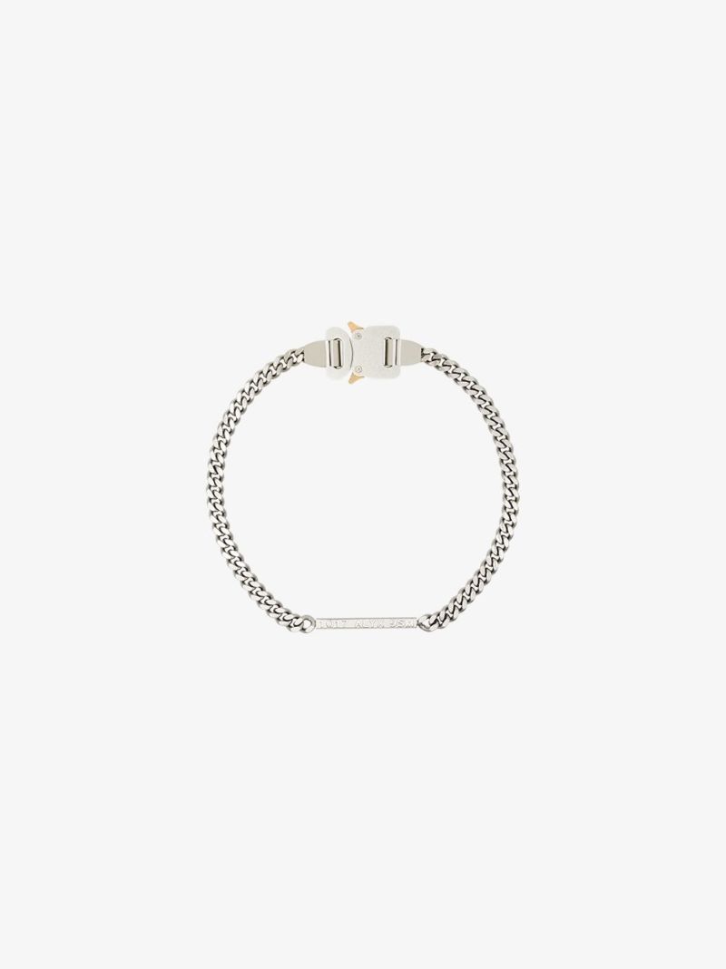 Silver Tone Buckle Chain Necklace