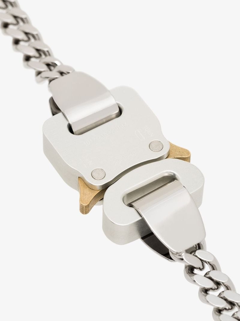 Silver Tone Buckle Chain Necklace