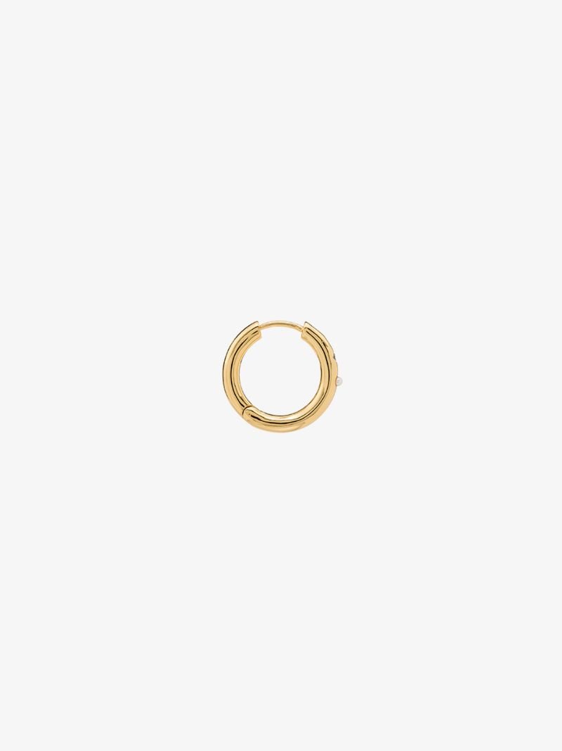 18k Gold-plated Brigitte Pearl Hoop Earrings