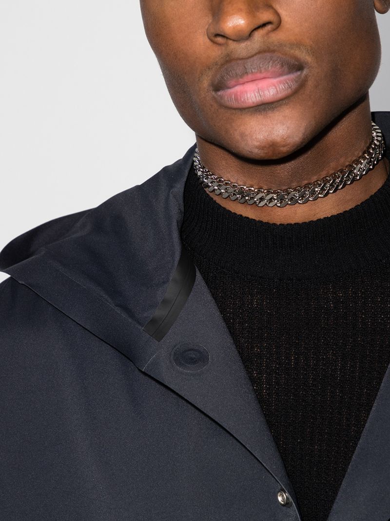 Silver Tone Cubix Chain Necklace