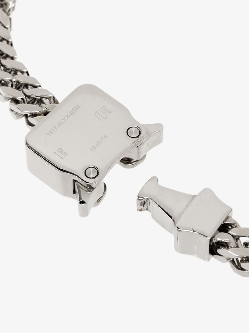 Silver Tone Cubix Chain Necklace