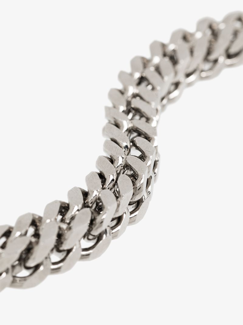 Silver Tone Cubix Chain Necklace