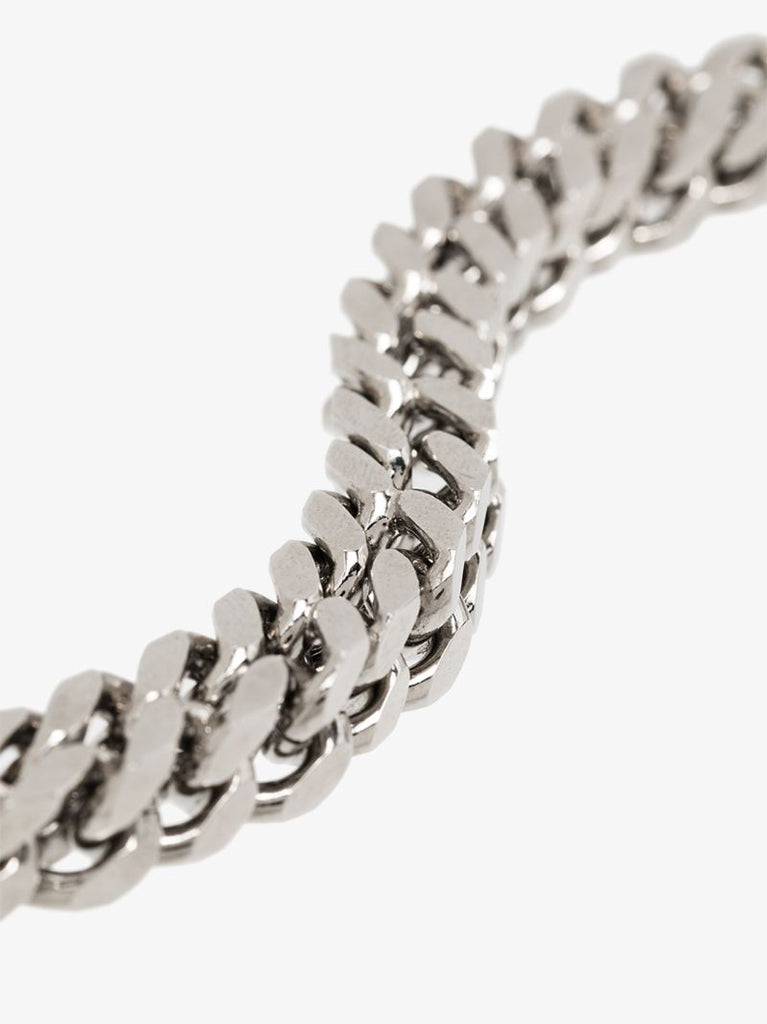 Silver Tone Cubix Chain Necklace