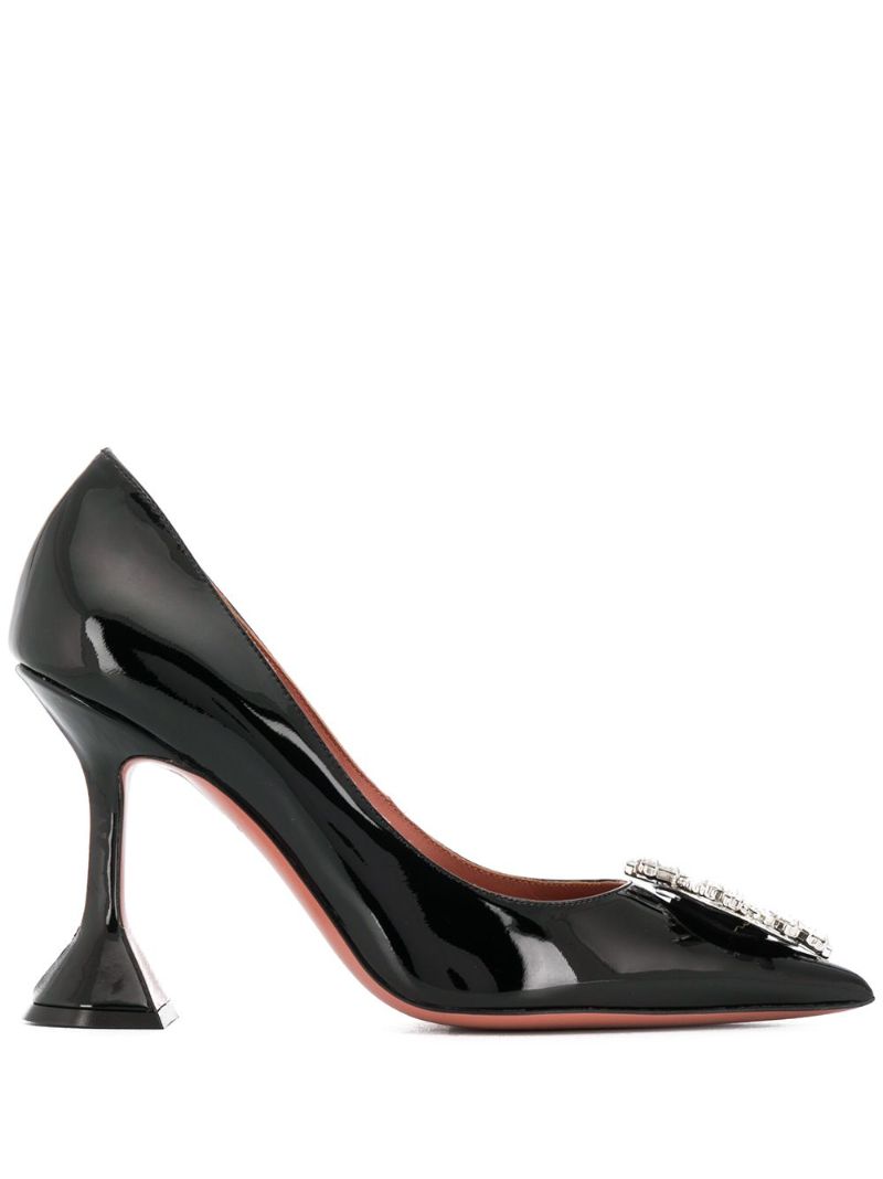 Black Begum 95 Crystal Pumps