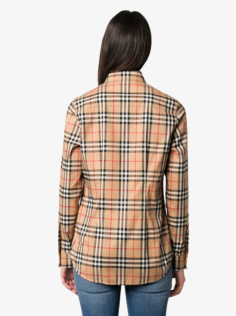 Beige Vintage Check Shirt