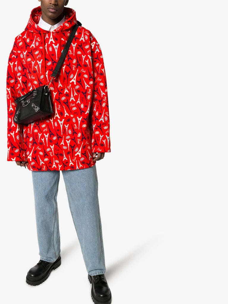 Paris Print Hooded Jacket