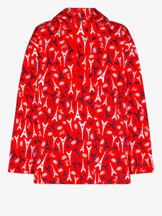 Paris Print Hooded Jacket