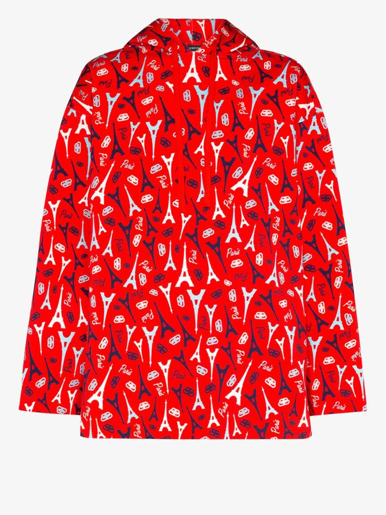 Paris Print Hooded Jacket