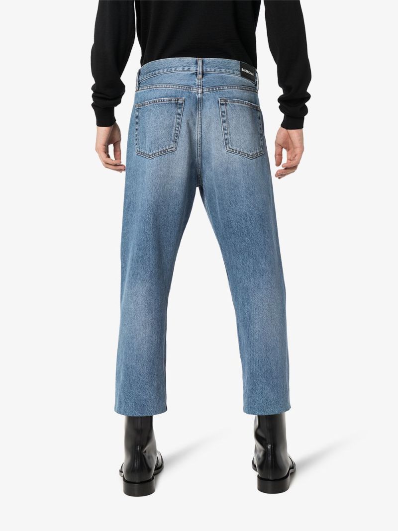 Cropped Straight Leg Jeans