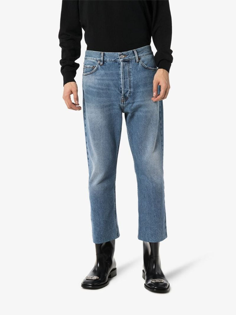 Cropped Straight Leg Jeans