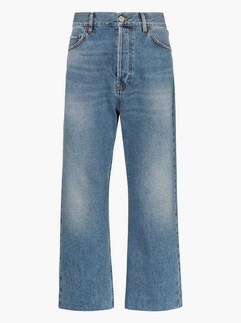 Cropped Straight Leg Jeans