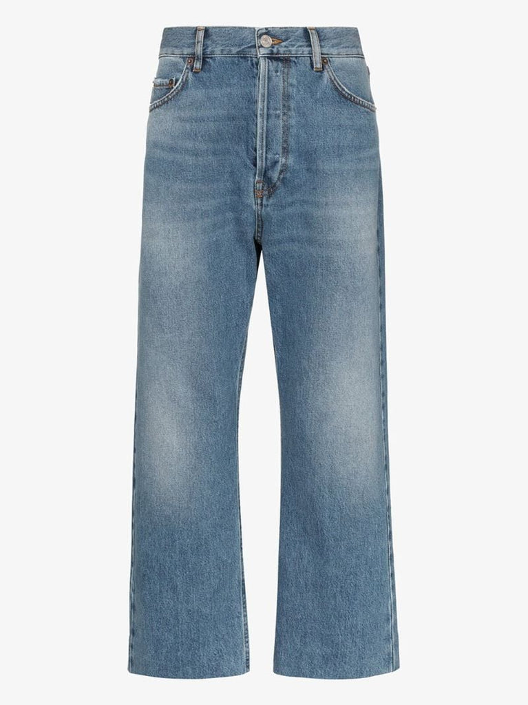 Cropped Straight Leg Jeans