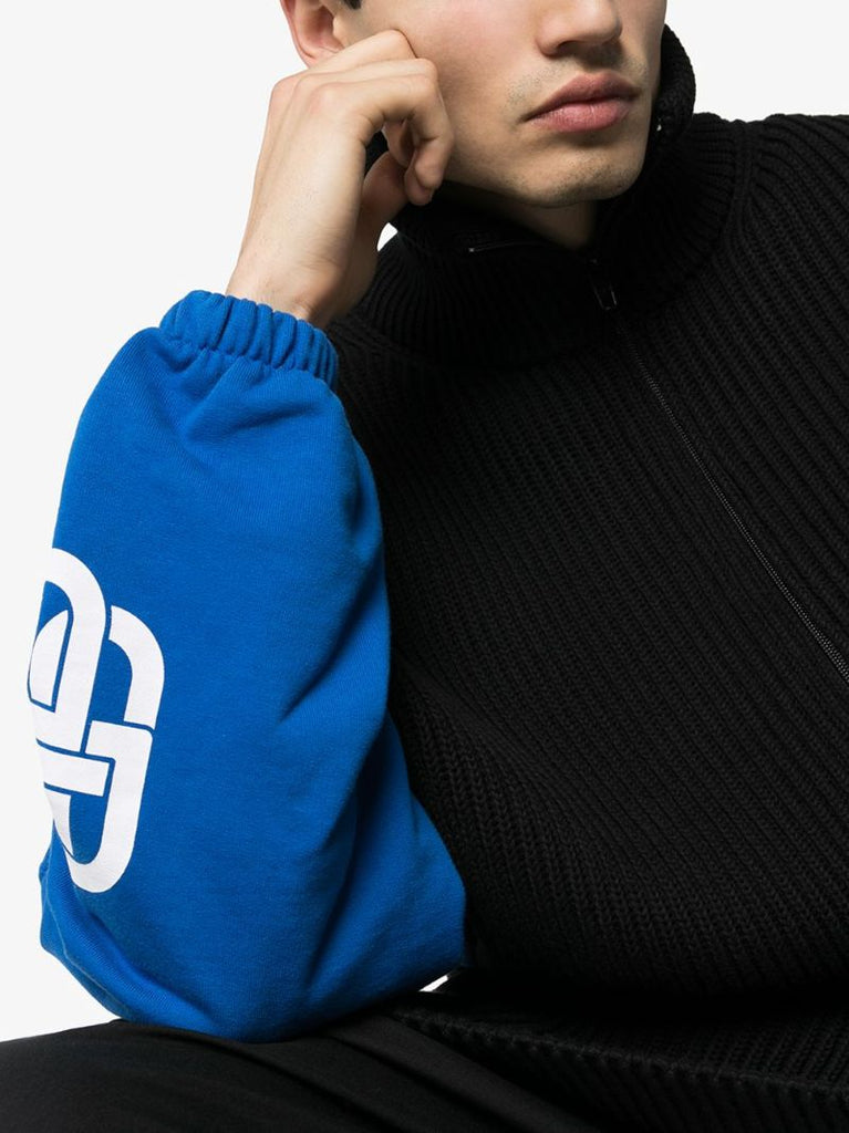 Contrast Panel Knitted Sweatshirt